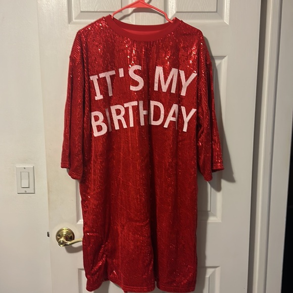 It's my Birthday red sequin dress 2X - Picture 6 of 6